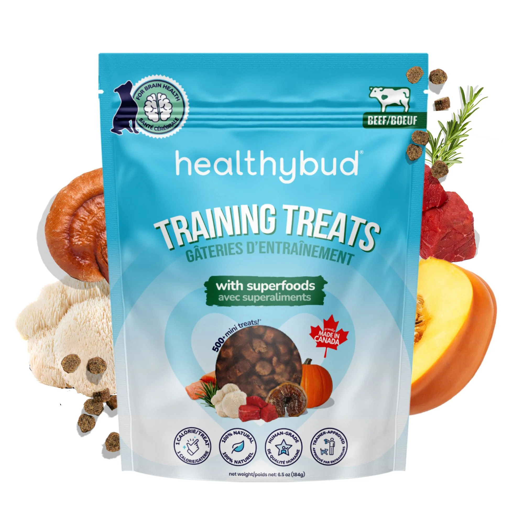 Healthybud 6.5oz Beef Mini Training Treats for Dogs - Image 1