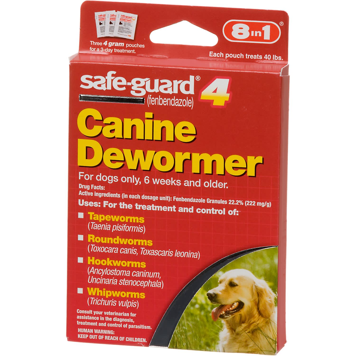 SafeGuard Panacur (fenbendazole) K9 Dogs 40 lbs 4gm 3-Pack Dose All Wormer - Image 1