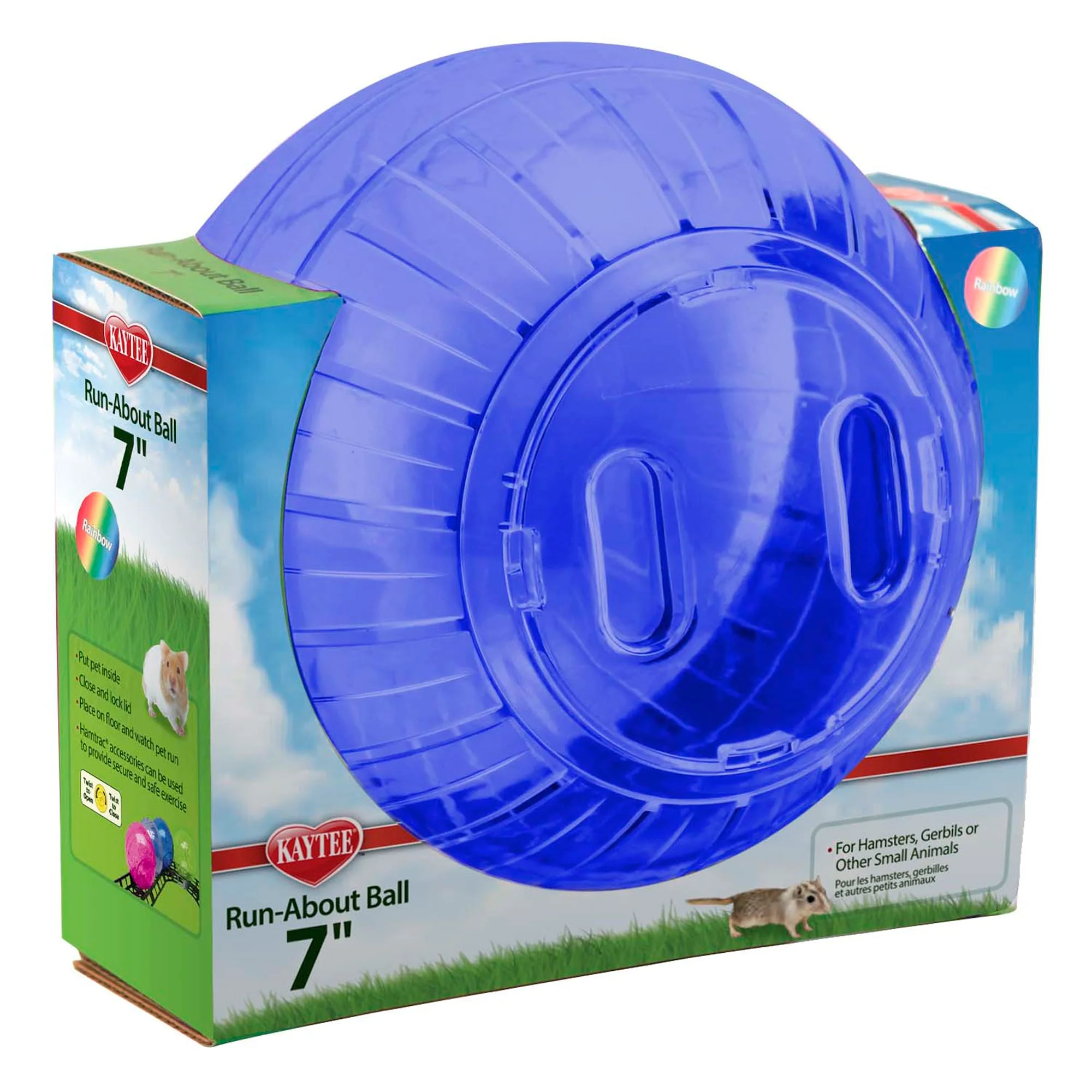 Kaytee Run-About Ball Rainbow 7 Inches - Image 1
