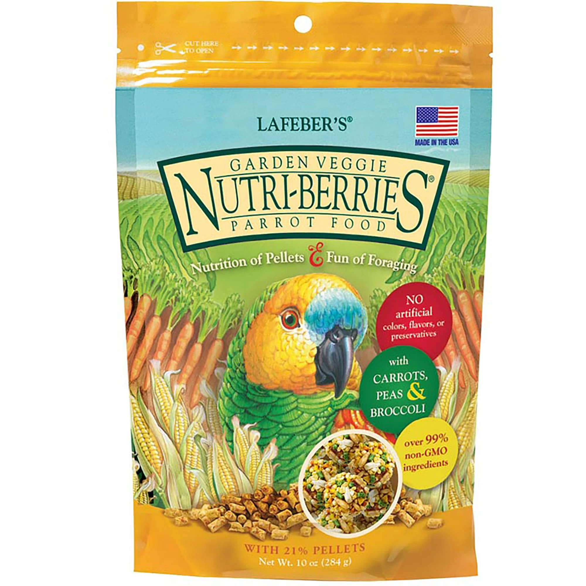 Lafeber Nutri-Berries Garden Veggie Parrot Bird Food  10 Oz - Image 1