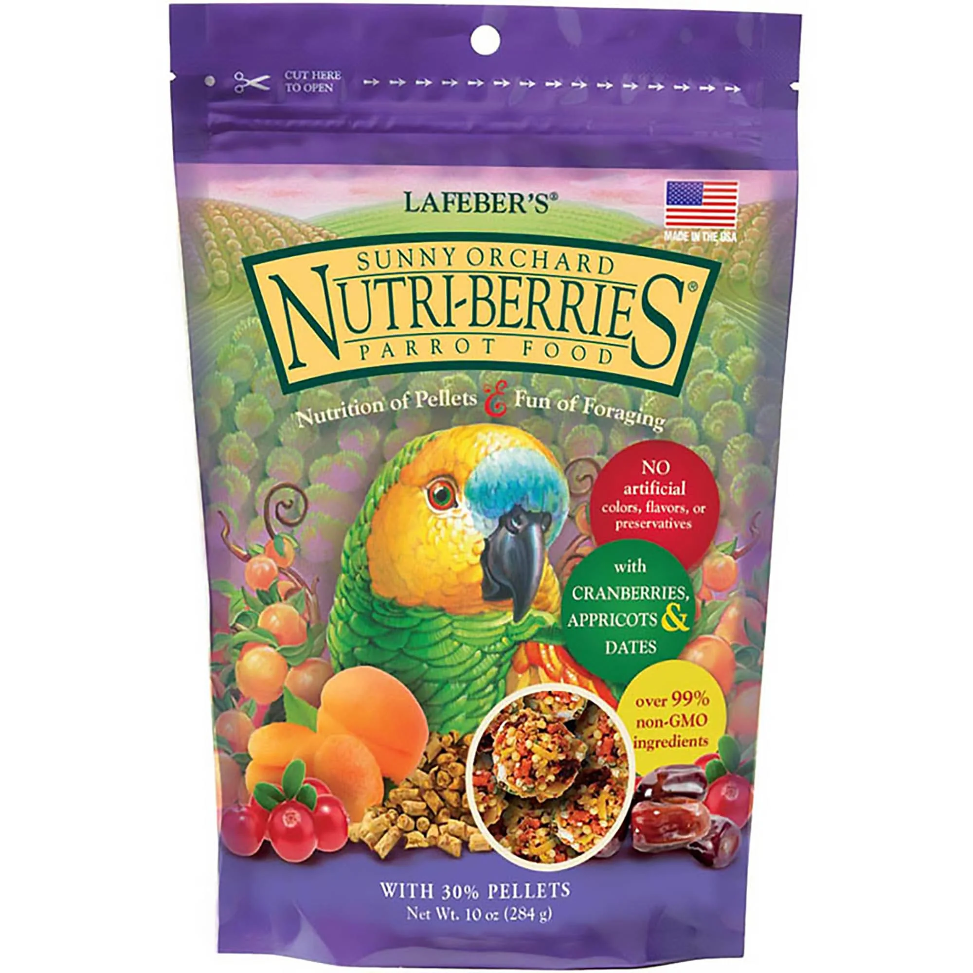Lafeber Nutri-Berries Sunny Orchard Parrot Bird Food  10 Oz - Image 1
