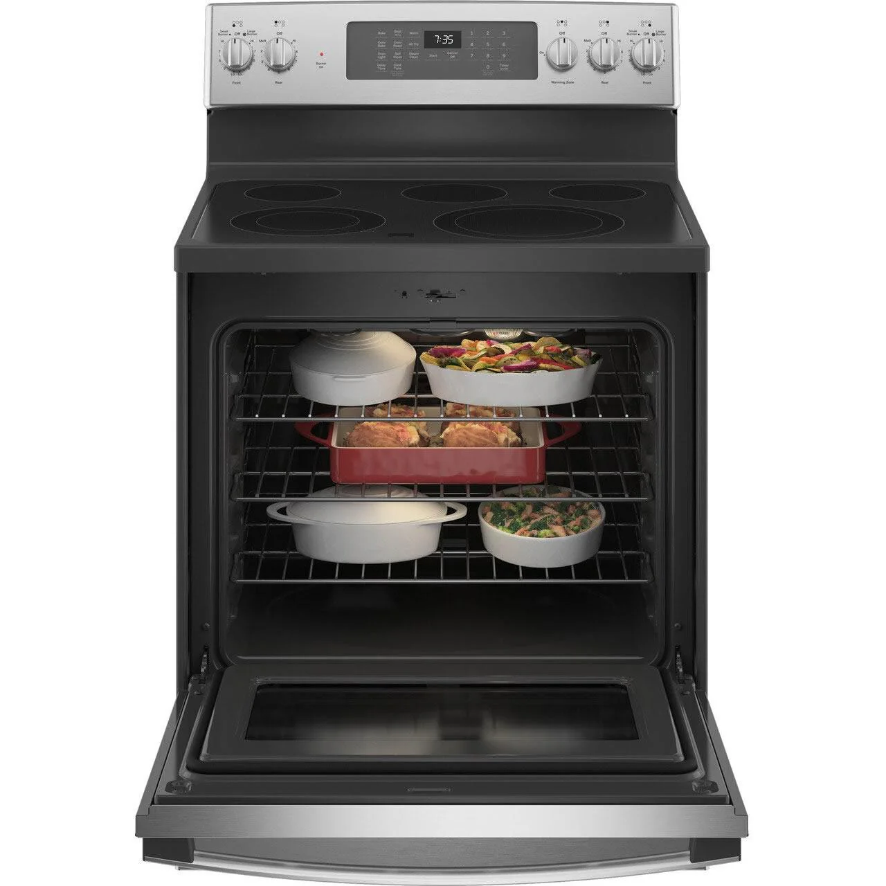 GE 30-inch Freestanding Electric Range with Convection Technology JB735SPSS - Image 3