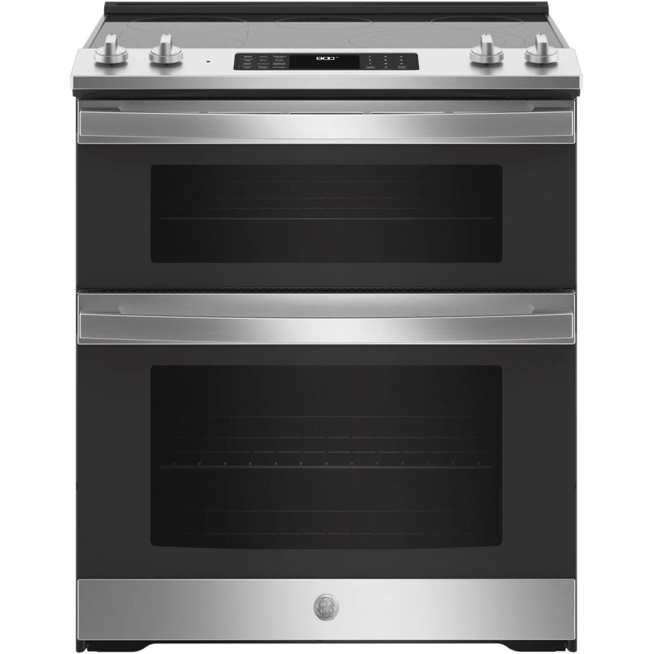 GE 30-inch Slide-in Electric Range with True European Convection Technology JSS86SPSS - Image 1