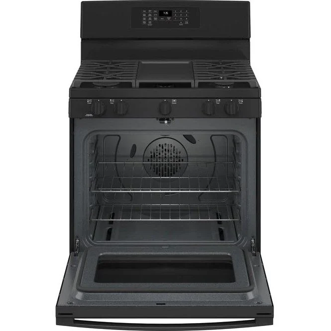 GE 30-inch Freestanding Gas Range with Convection Technology JGB735DPBB - Image 2