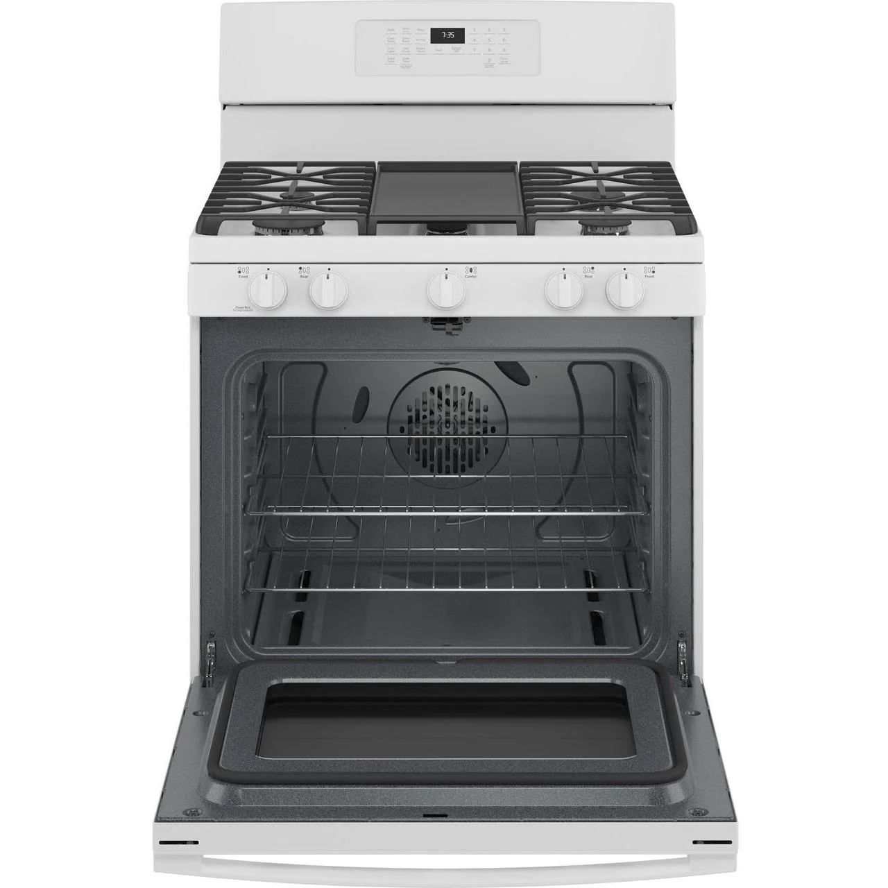 GE 30-inch Freestanding Gas Range with Convection Technology JGB735DPWW - Image 2