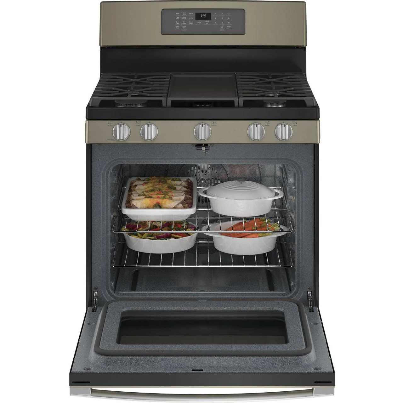 GE 30-inch Freestanding Gas Range with Convection Technology JGB735EPES - Image 3