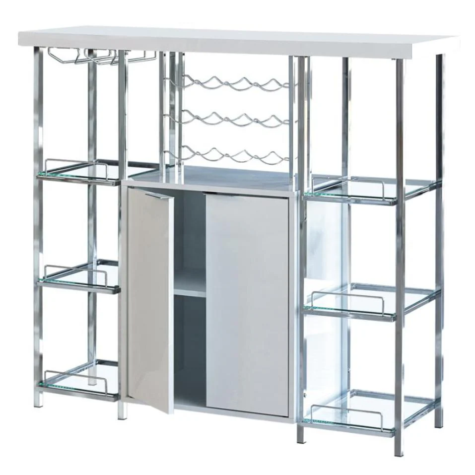 Coaster Furniture Gallimore 182757 2-door Bar Cabinet Wine Storage – White High Gloss