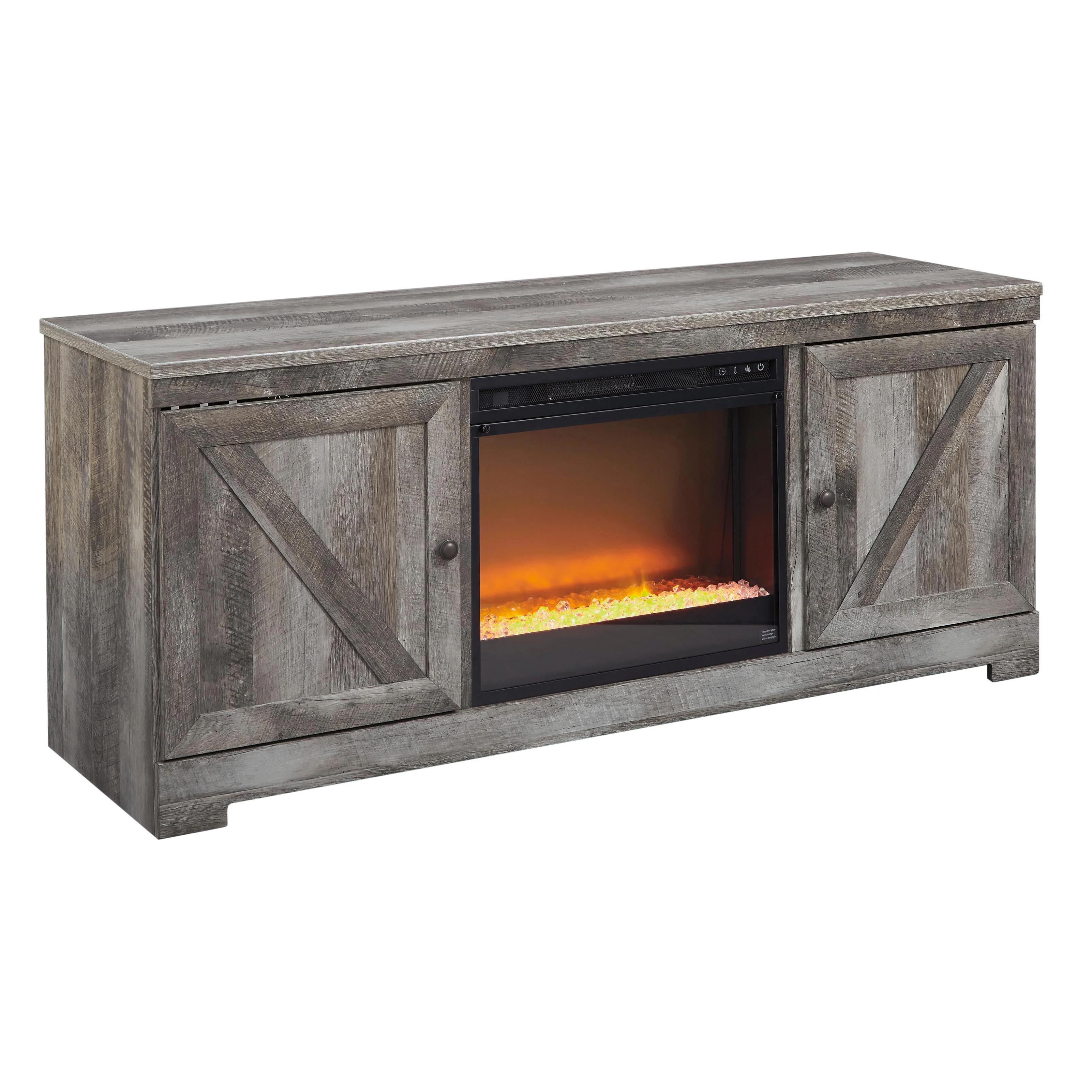 Signature Design by Ashley Wynnlow W440W4 63″ TV Stand with Electric Fireplace