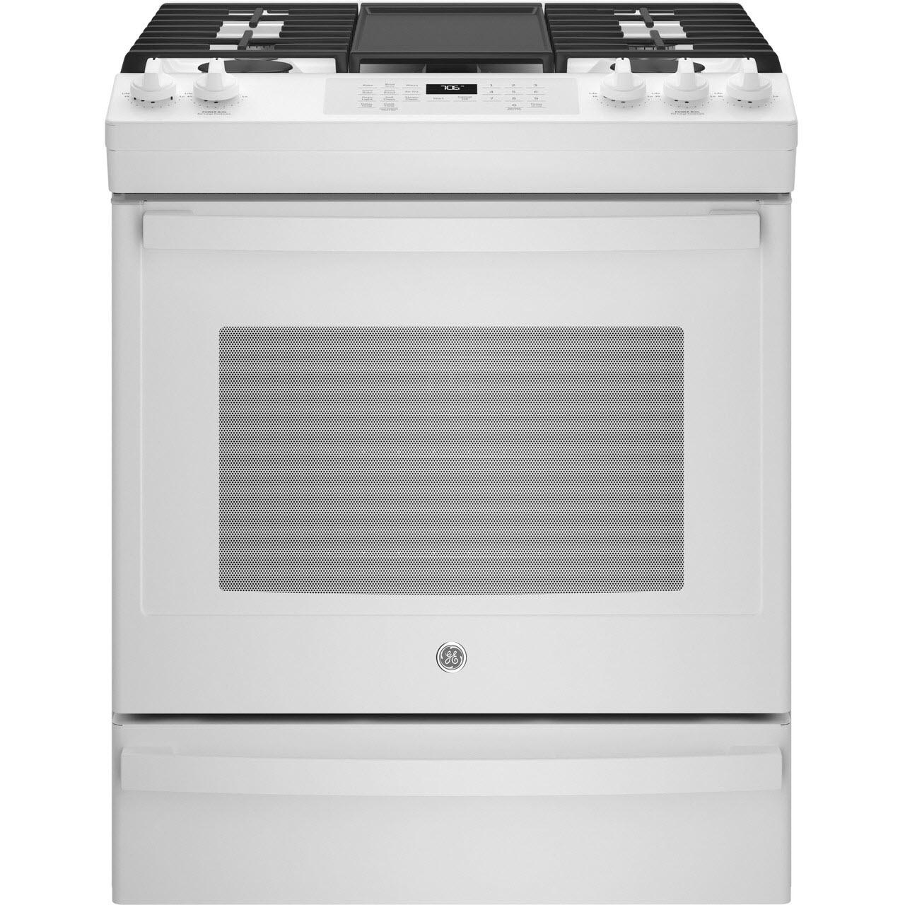 GE 30-inch Slide-in Gas Range with Convection Technology JGS760DPWW - Image 1