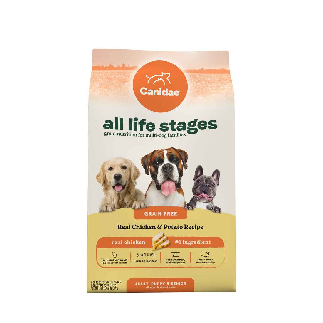 Canidae All Life Stages Dry Dog Food, Real Chicken & Potato Recipe, 4lb - Image 1