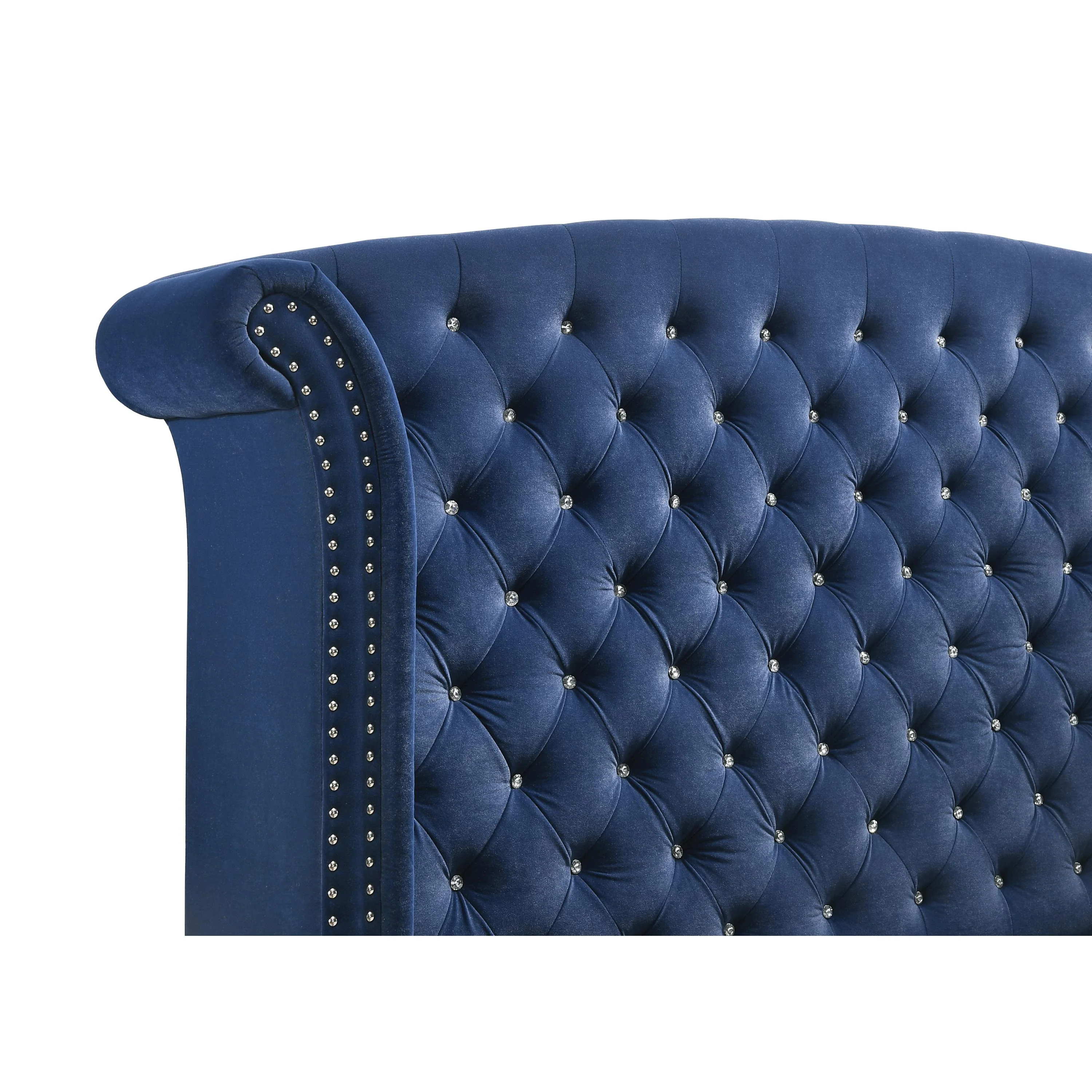 Coaster Furniture Melody 223371KE Upholstered Eastern King Wingback Bed - Pacific Blue - Image 2