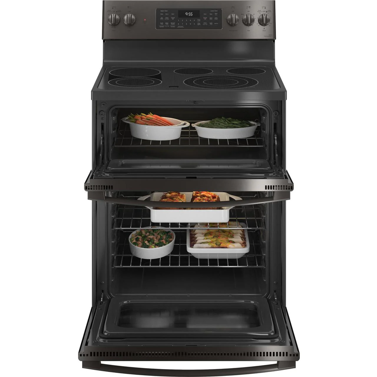 GE Profile 30-inch Freestanding Electric Range with Wi-Fi Connectivity PB965BPTS - Image 3