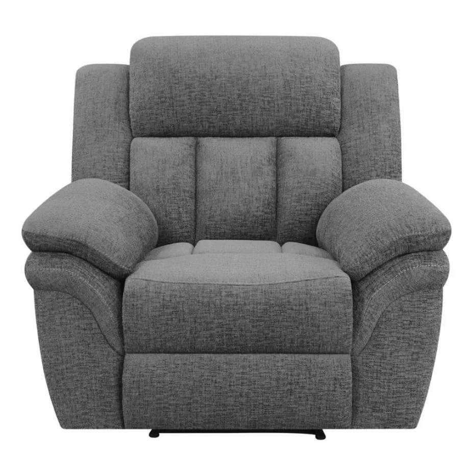 Coaster Furniture Bahrain 609543 Upholstered Glider Recliner - Charcoal - Image 2