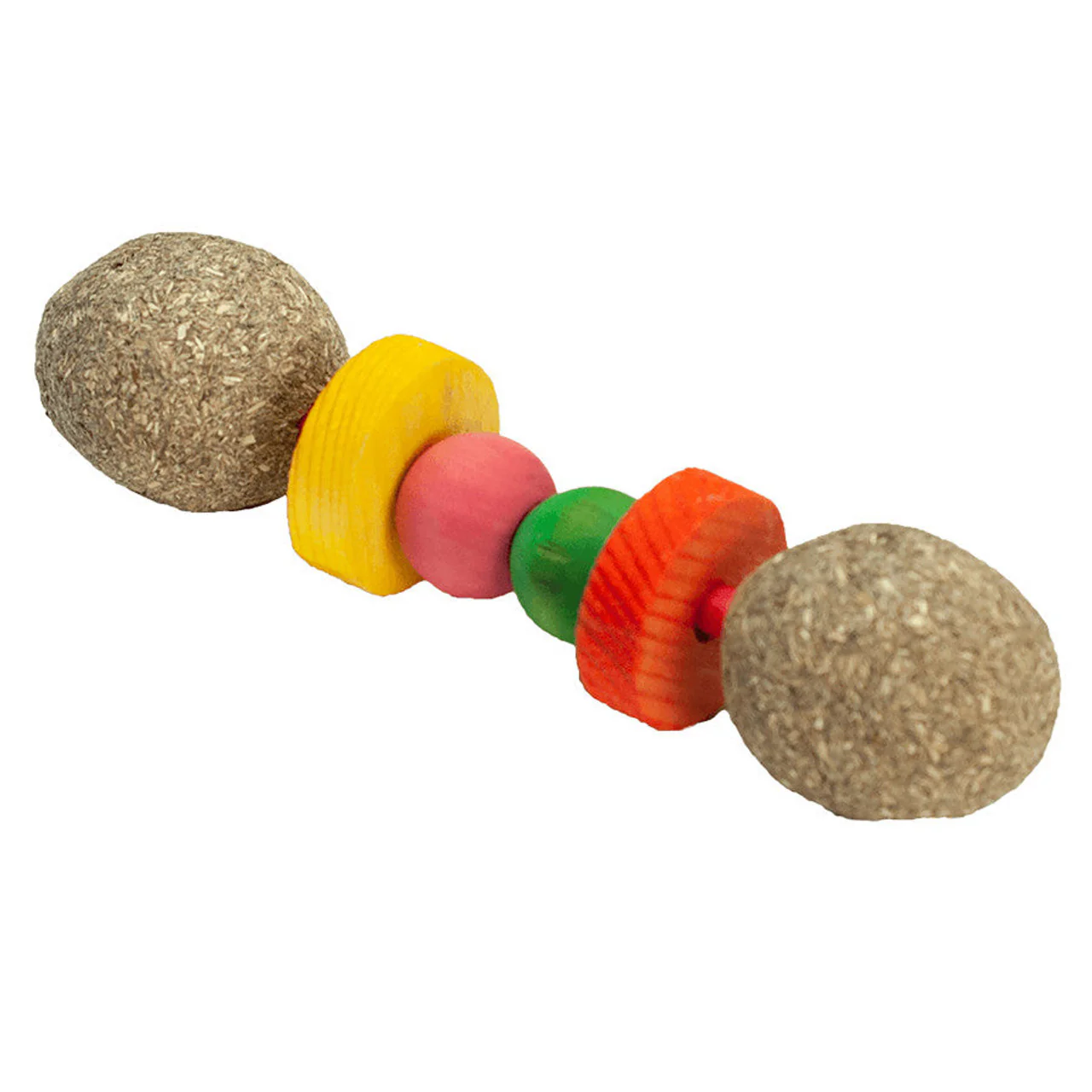 A&E Cage Co Nibbles Hay Dumbbell Small Animal Chew - Image 1