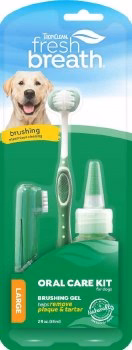 TropiClean Fresh Breath Oral Care Kit for Large Dogs - Image 1