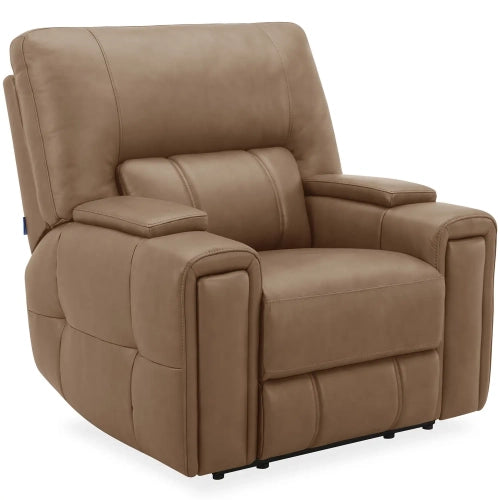 6463P/97317 Revive by  Southern Motion Hudson Triple PWR HR Wall Saver Leather Recliner Oasis Butternut