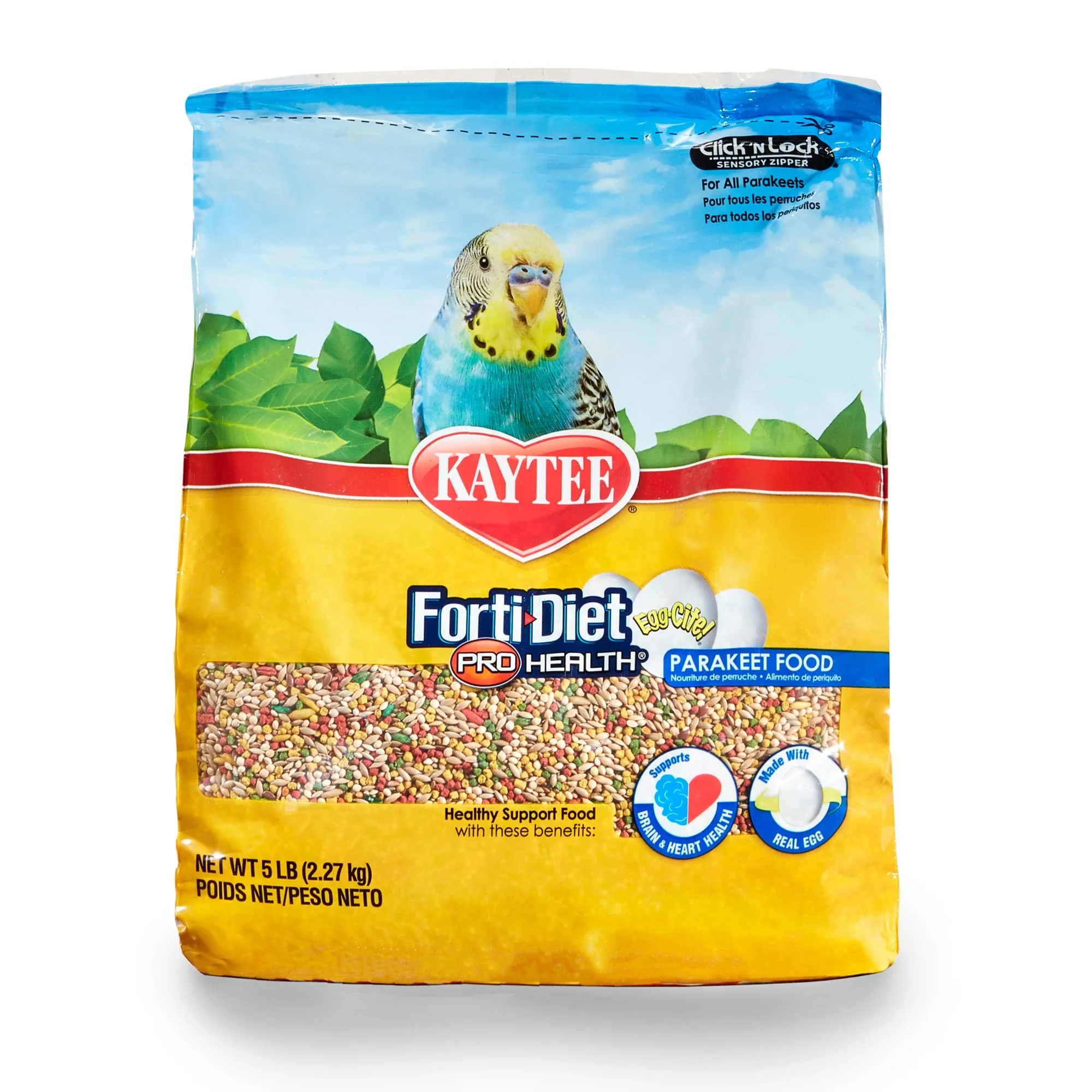 Kaytee Forti-Diet Pro Health Egg-Cite! Food Parakeet 5lb - Image 1
