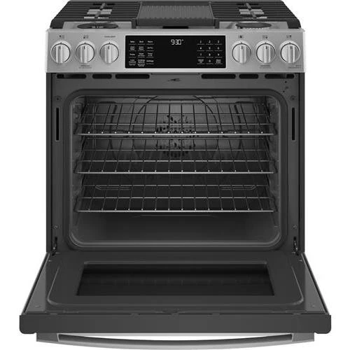 GE Profile 30-inch Slide-in Dual-Fuel Range with Wi-Fi Connect P2S930YPFS - Image 2