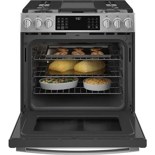 GE Profile 30-inch Slide-in Dual-Fuel Range with Wi-Fi Connect P2S930YPFS - Image 3