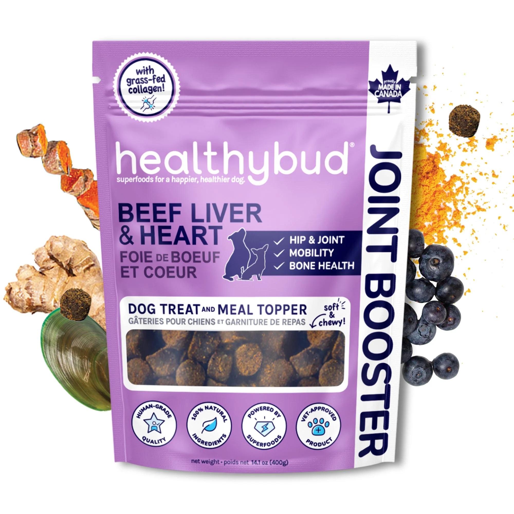 Healthybud 14.1oz Beef Joint Booster Dog Treats - Image 1