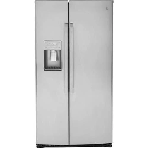 GE Profile 36-inch, 22.1 cu. ft. Counter-Depth Side-by-Side Refrigerator with Ice and Water PZS22MYKFS - Image 1