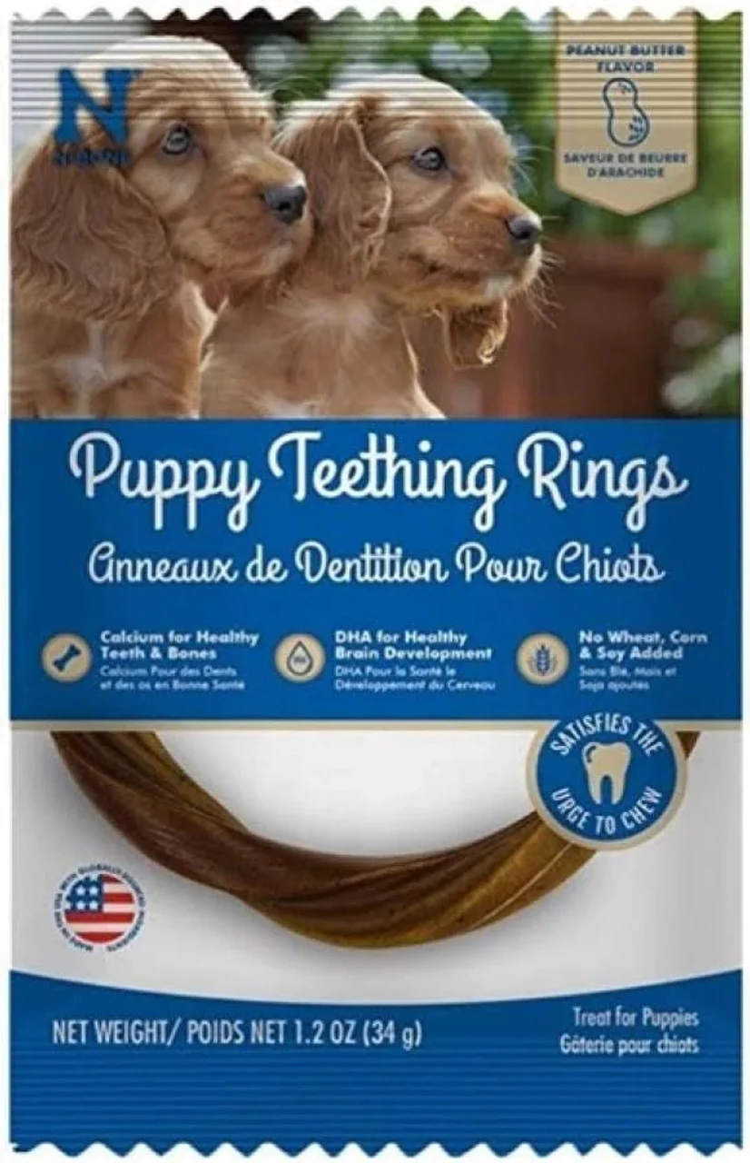 N-Bone Puppy Teething Rings Peanut Butter Flavor - Image 1