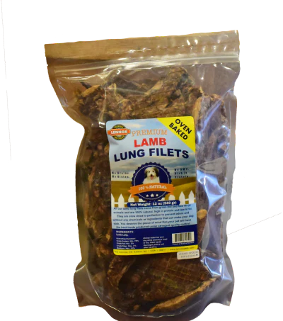 Lennox Dog Treat 12oz Lamb Lung Filets - Image 1