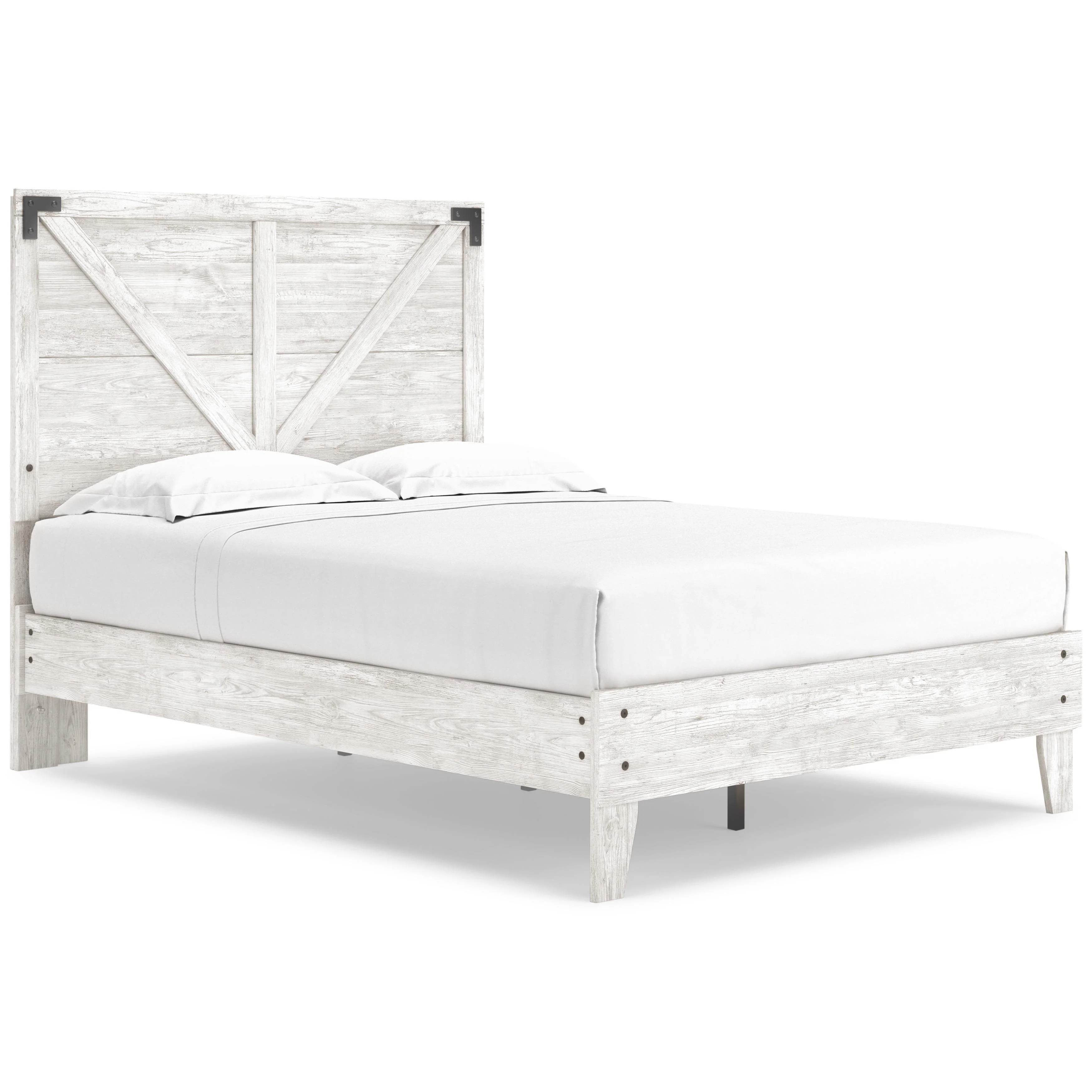 Signature Design by Ashley Shawburn EB4121B2 Full Crossbuck Panel Platform Bed - Image 1