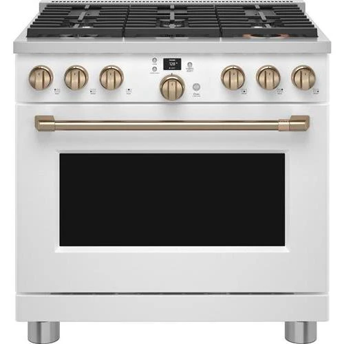 Café 36-inch Freestanding Dual-Fuel Range with 6 Burners C2Y366P4TW2