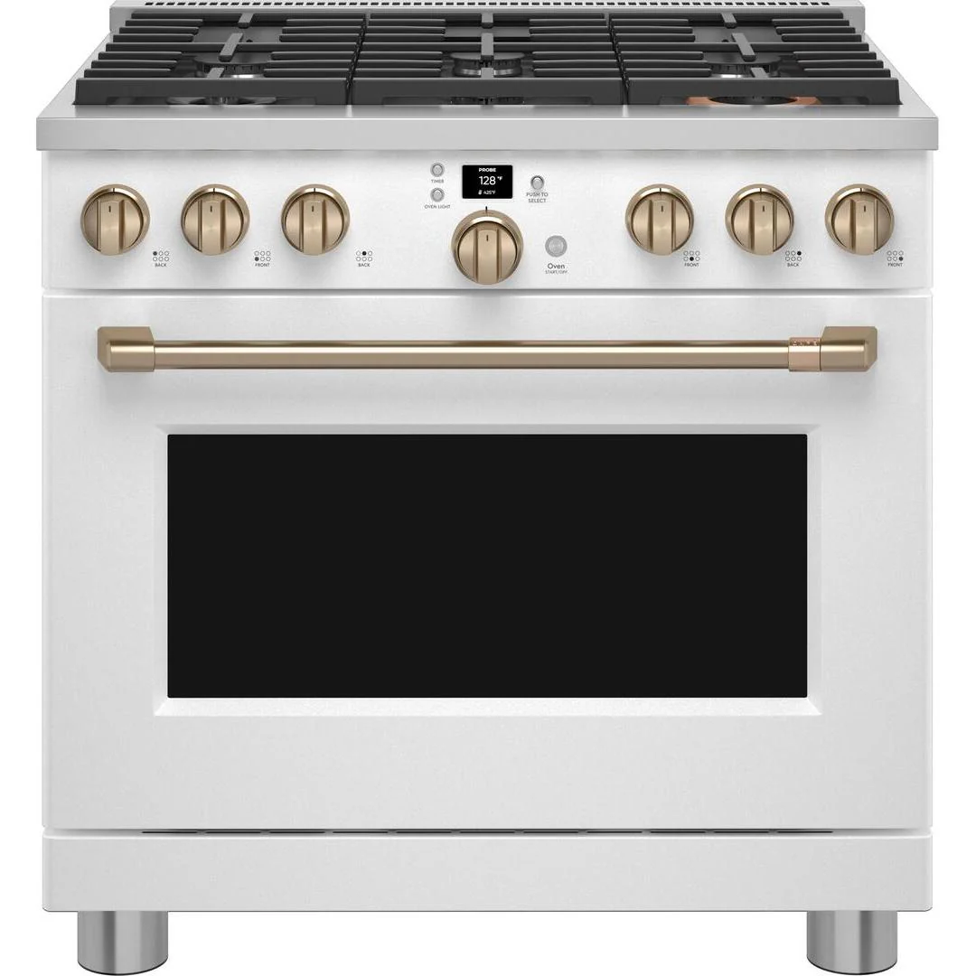Café 36-inch Freestanding Gas Range with WI-FI Connect CGY366P4TW2