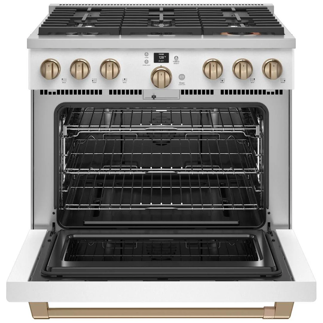 Café 36-inch Freestanding Gas Range with WI-FI Connect CGY366P4TW2 - Image 2