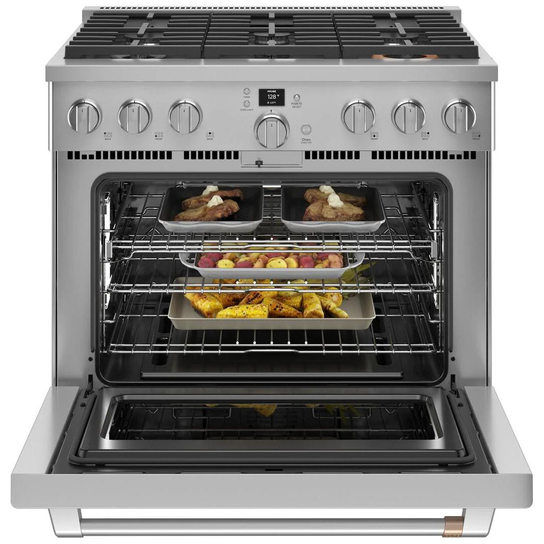 Café 36-inch Freestanding Gas Range with WI-FI Connect CGY366P2TS1 - Image 3