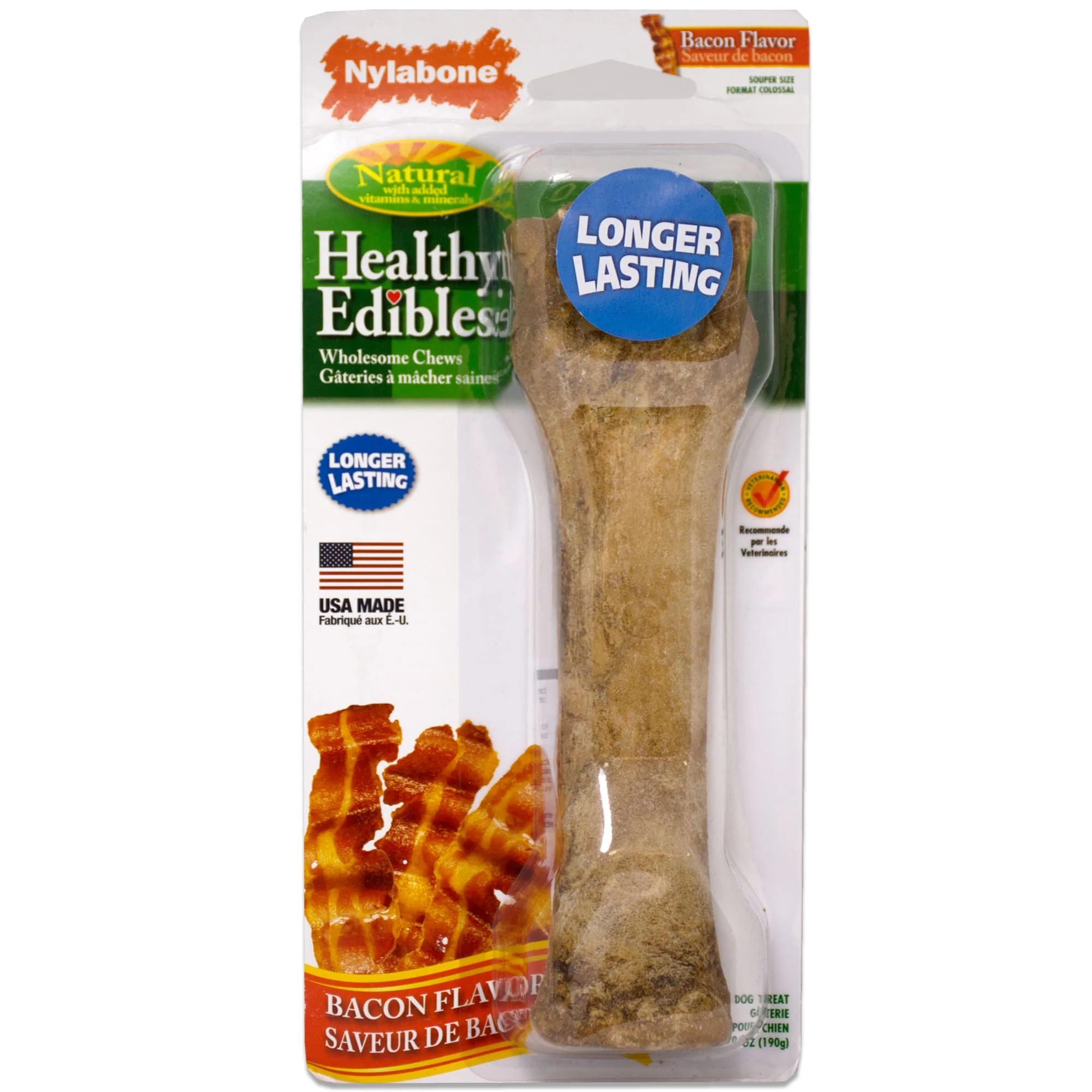 Nylabone Healthy Edibles Natural Bacon Flavored Dog Treats with   Souper - Image 1