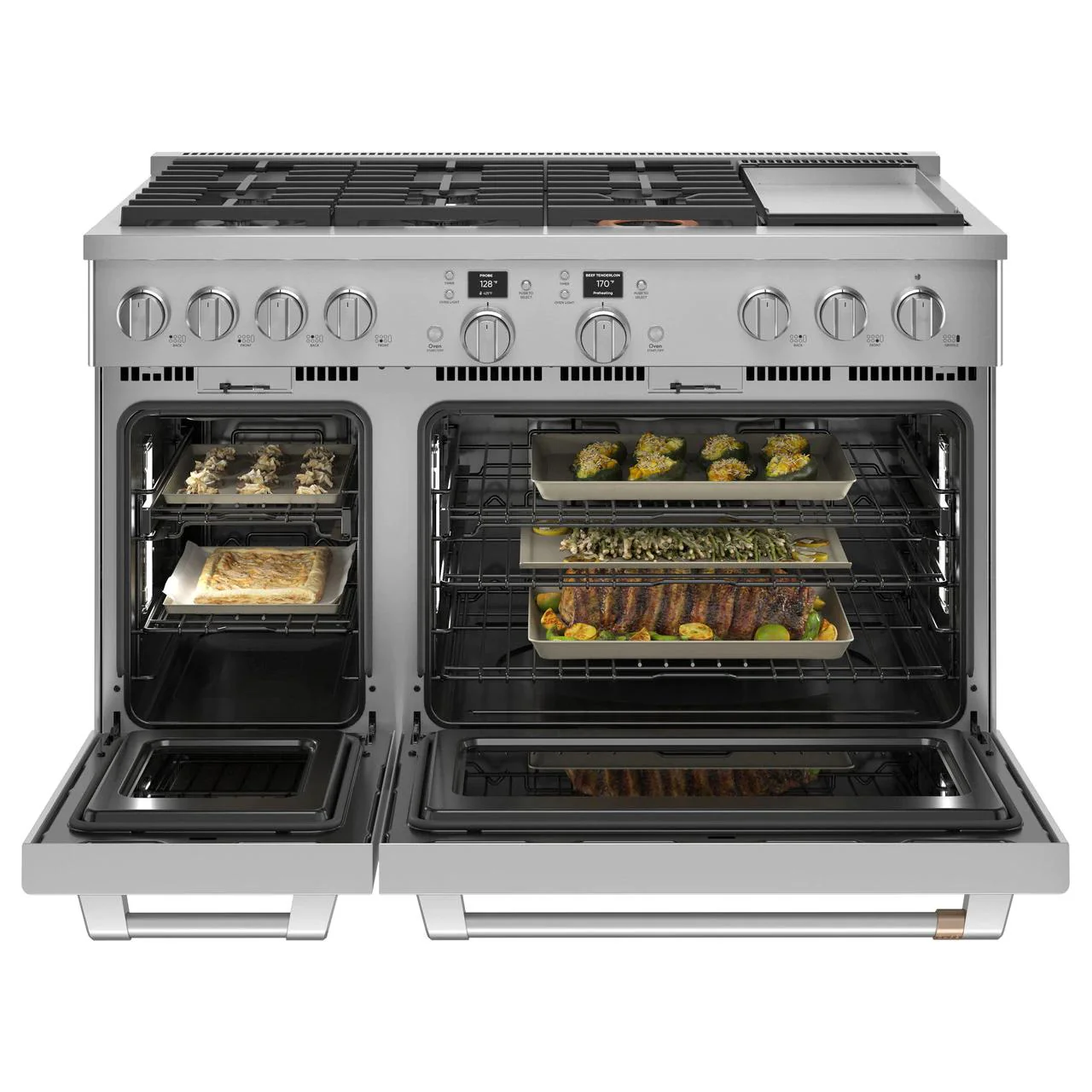 Café 48-inch Freestanding Dual-Fuel Range with 6 Burners and Griddle C2Y486P2TS1 - Image 3