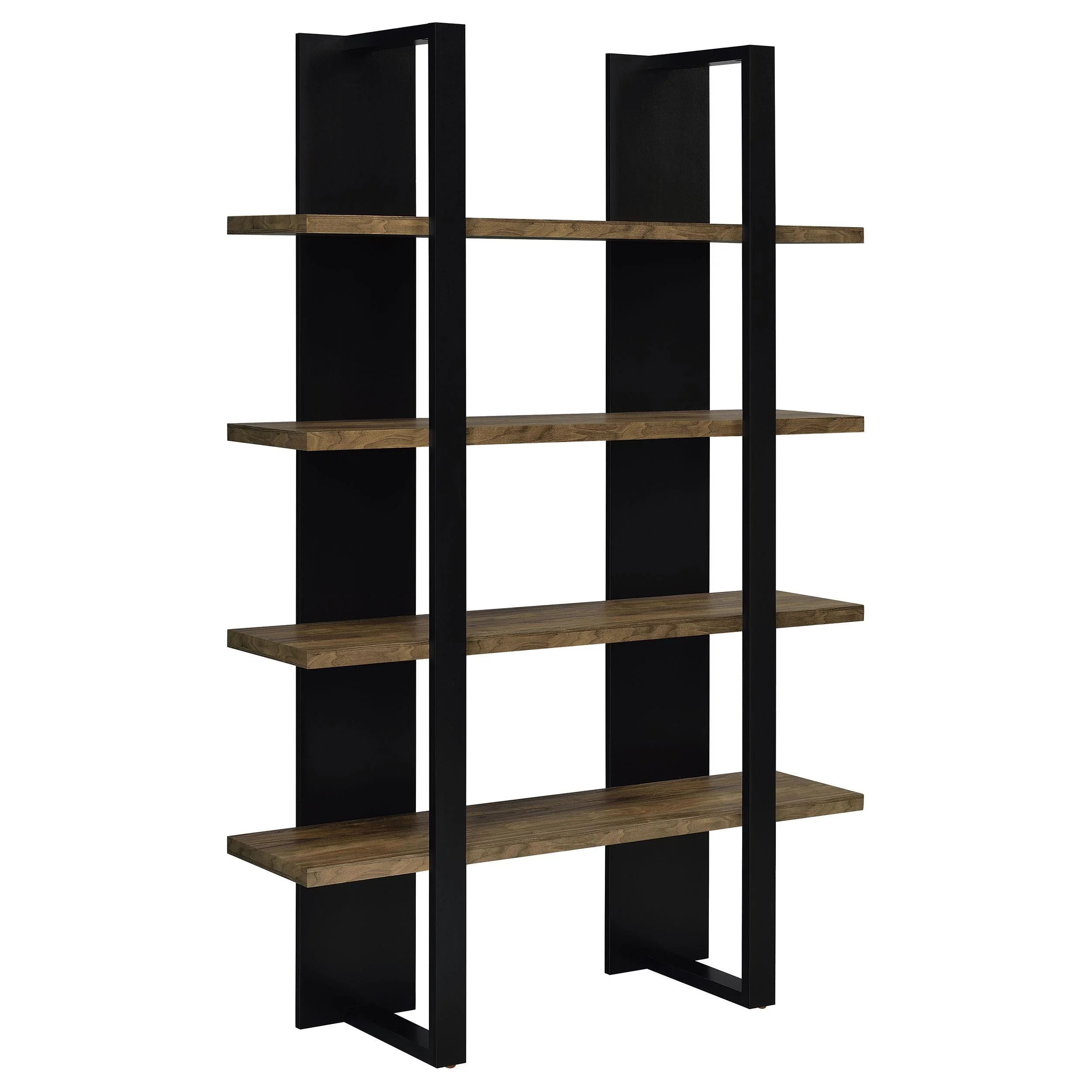 Coaster Furniture Danbrook 882036 71-inch 4-shelf Bookshelf - Black and Aged Walnut - Image 1
