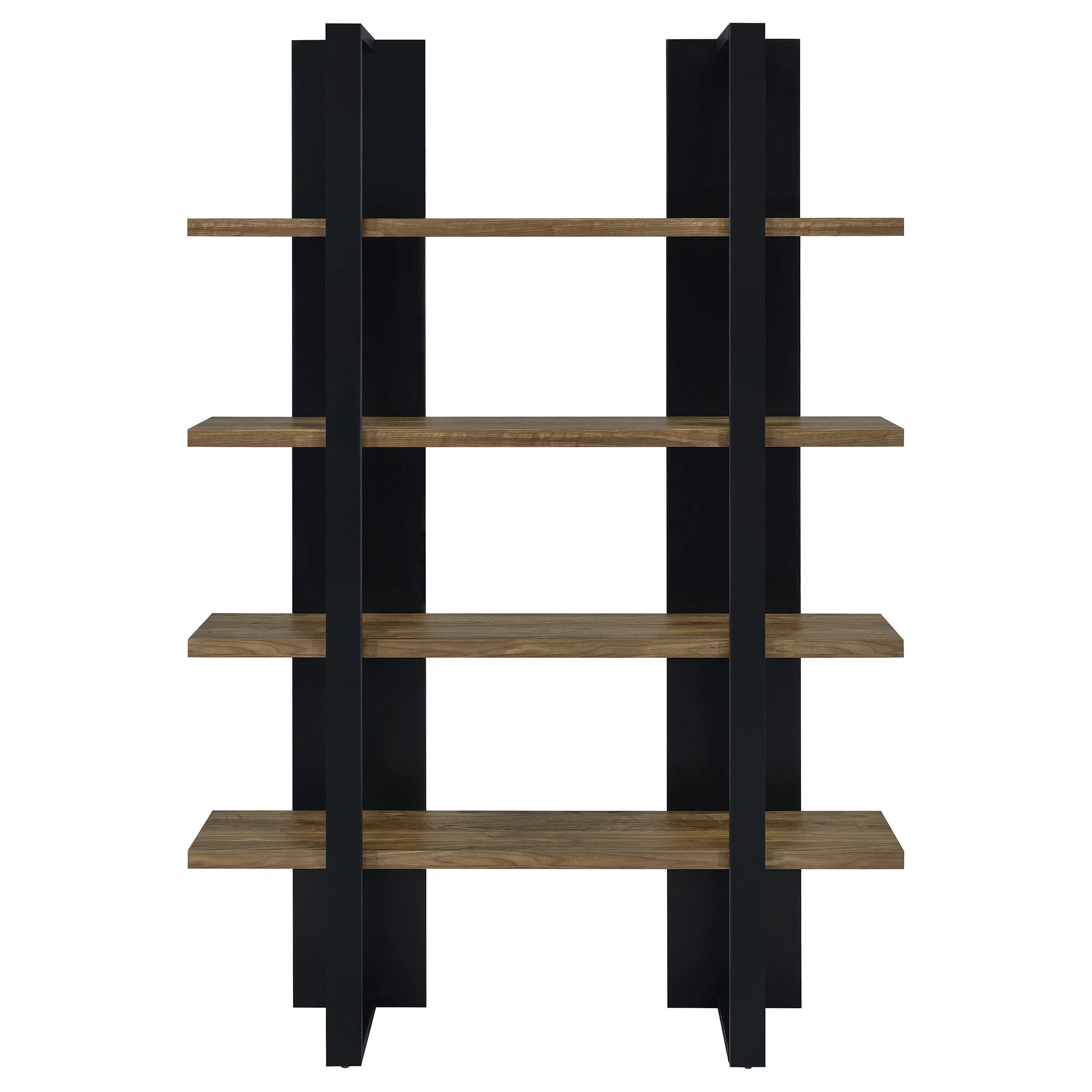 Coaster Furniture Danbrook 882036 71-inch 4-shelf Bookshelf - Black and Aged Walnut - Image 2