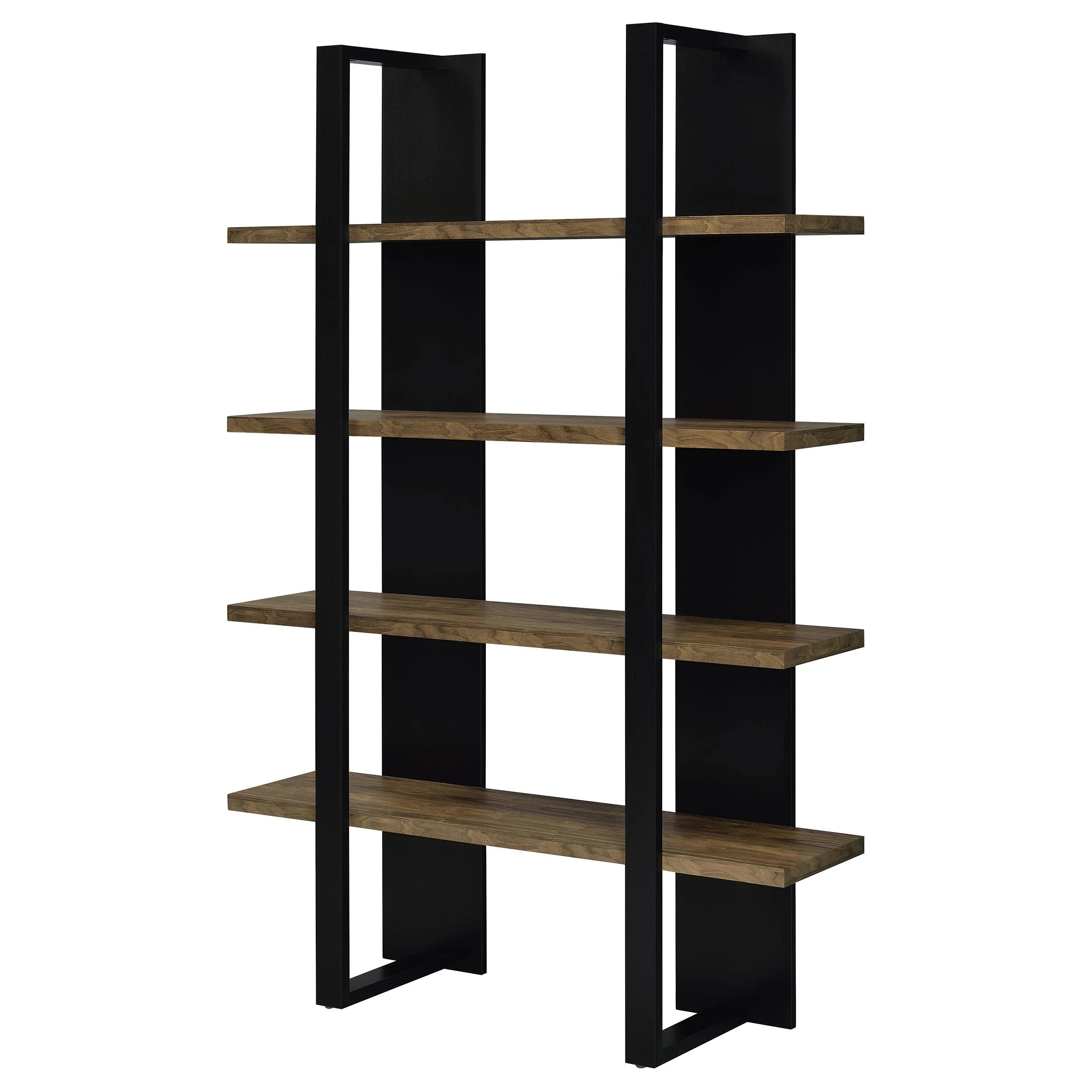 Coaster Furniture Danbrook 882036 71-inch 4-shelf Bookshelf - Black and Aged Walnut - Image 3