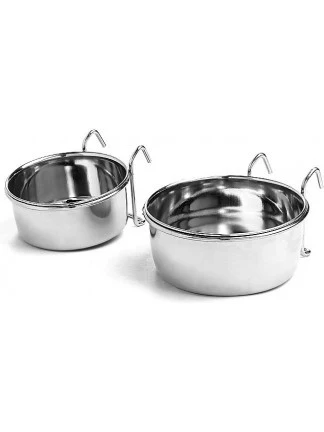 Spot Ethical Pet Stainless Steel Coop Cup Bird Dish with Hook 10oz - Image 1