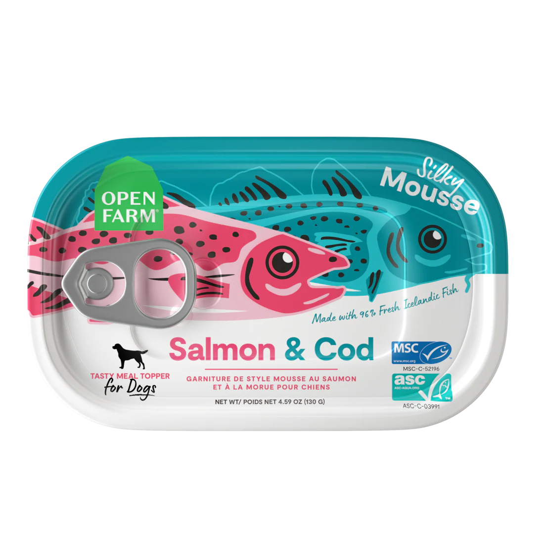 Open Farm Salmon & Cod Topper For Dogs 4.59oz Can