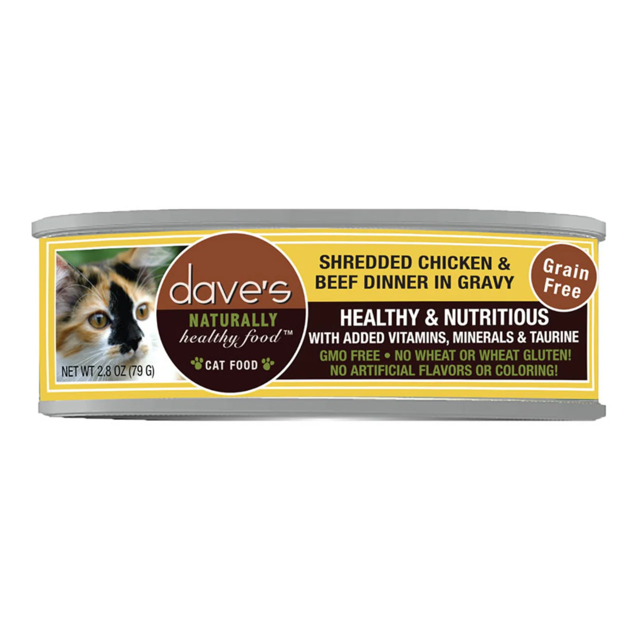 Dave Cat Grain Free Shredded Chicken N Beef 2.8 Oz - Image 1
