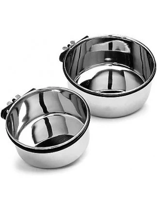 Spot Ethical Pet Stainless Steel Coop Cup Bird Dish with Bolt 10oz - Image 1