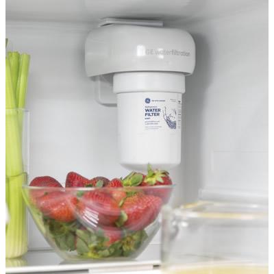 GE 33-inch, 24.8 cu. ft. French 3-Door Refrigerator with Internal Water Dispenser GNE25JYKFS - Image 2
