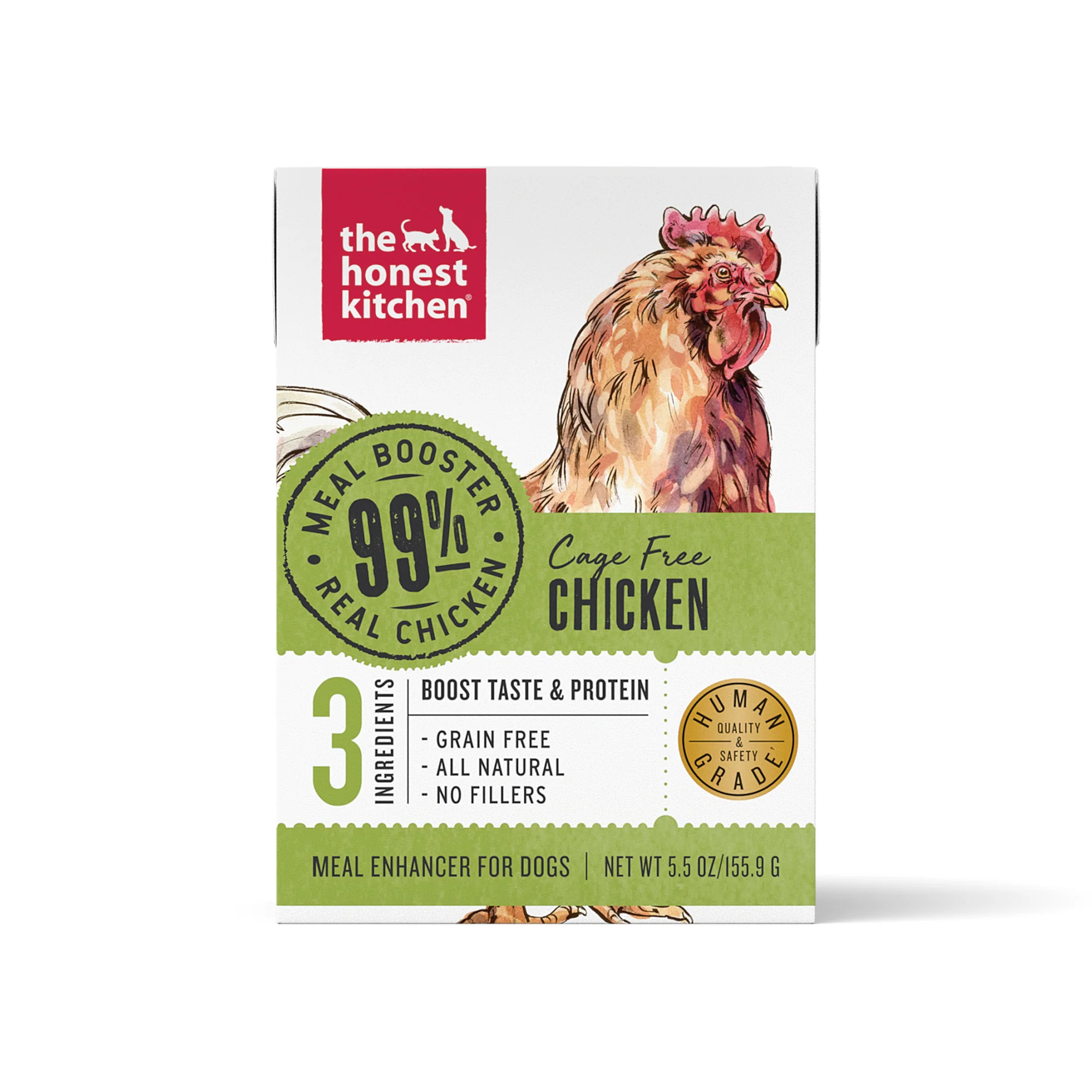 The Honest Kitchen Meal Booster: 99% Chicken Dog Food Topper 5.5oz - Image 1