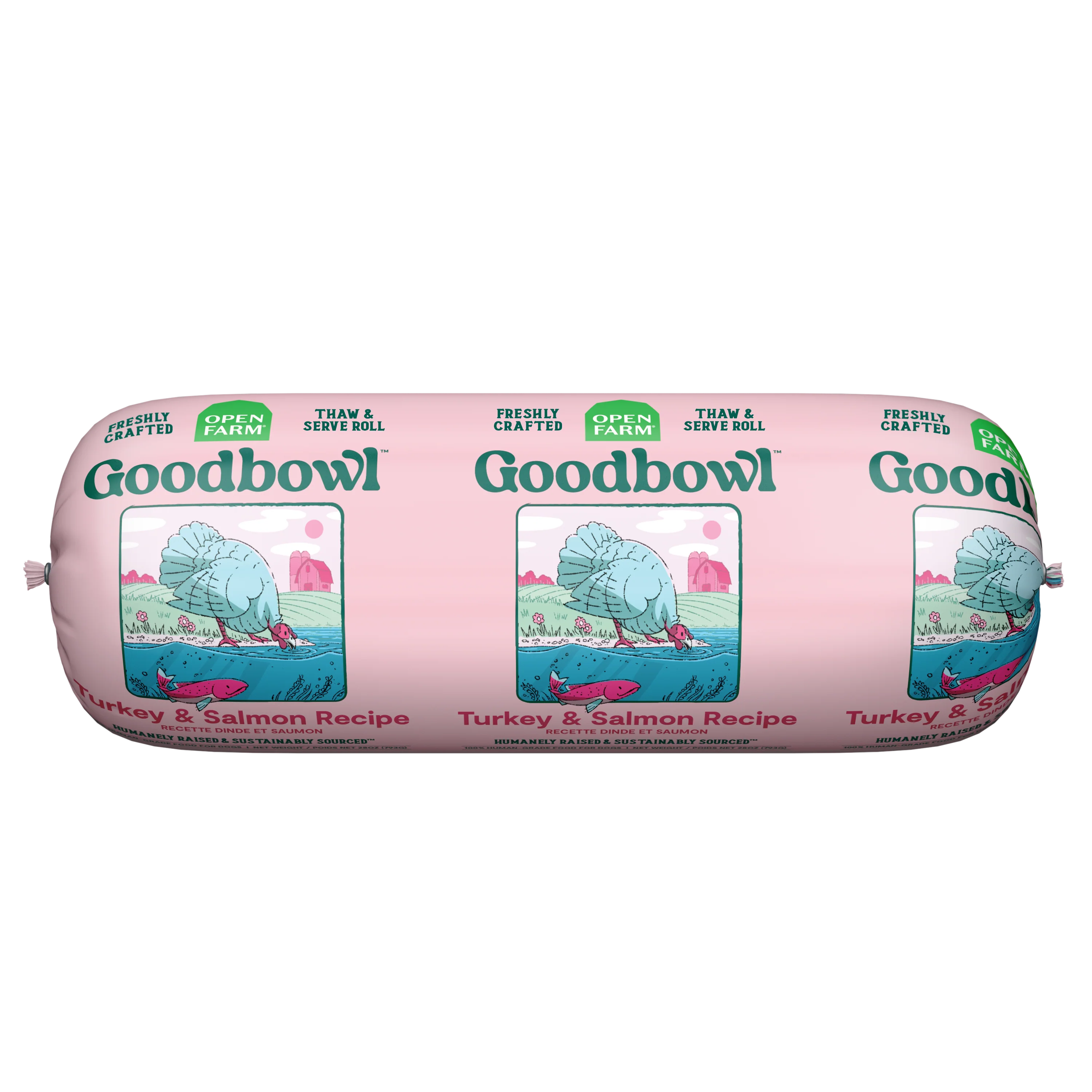 Open Farm Goodbowl Freshly Crafted Turkey & Salmon Recipe Roll 28oz Roll