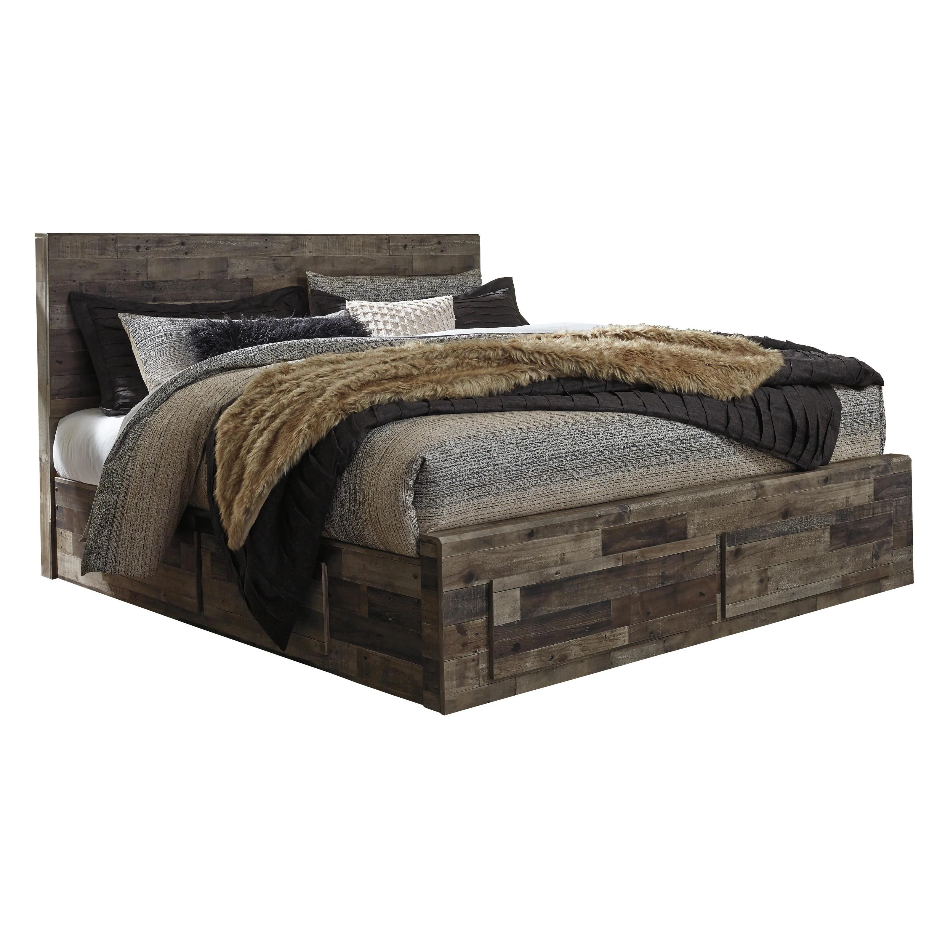 Benchcraft Derekson B200B18 Queen Panel Bed with 4 Storage Drawers - Image 1