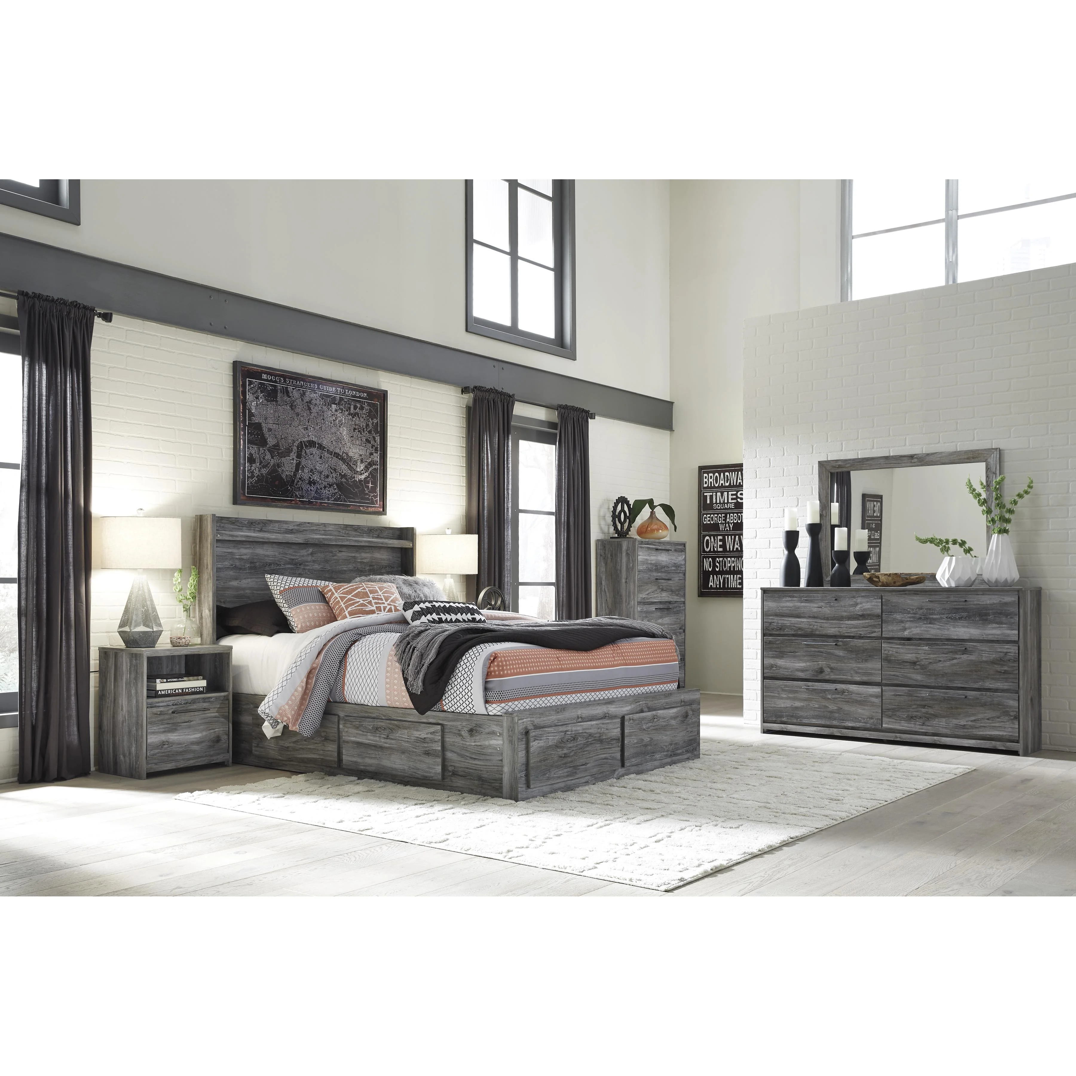 Signature Design by Ashley Baystorm B221B13 Queen Panel Bed with 4 Storage Drawers - Image 3