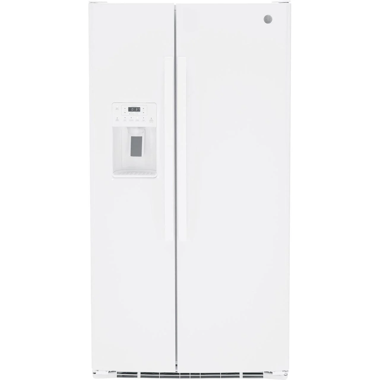 GE 36-inch, 25.3 cu. ft. Side-by-Side Refrigerator with Water and Ice Dispenser GSS25GGPWW - Image 1