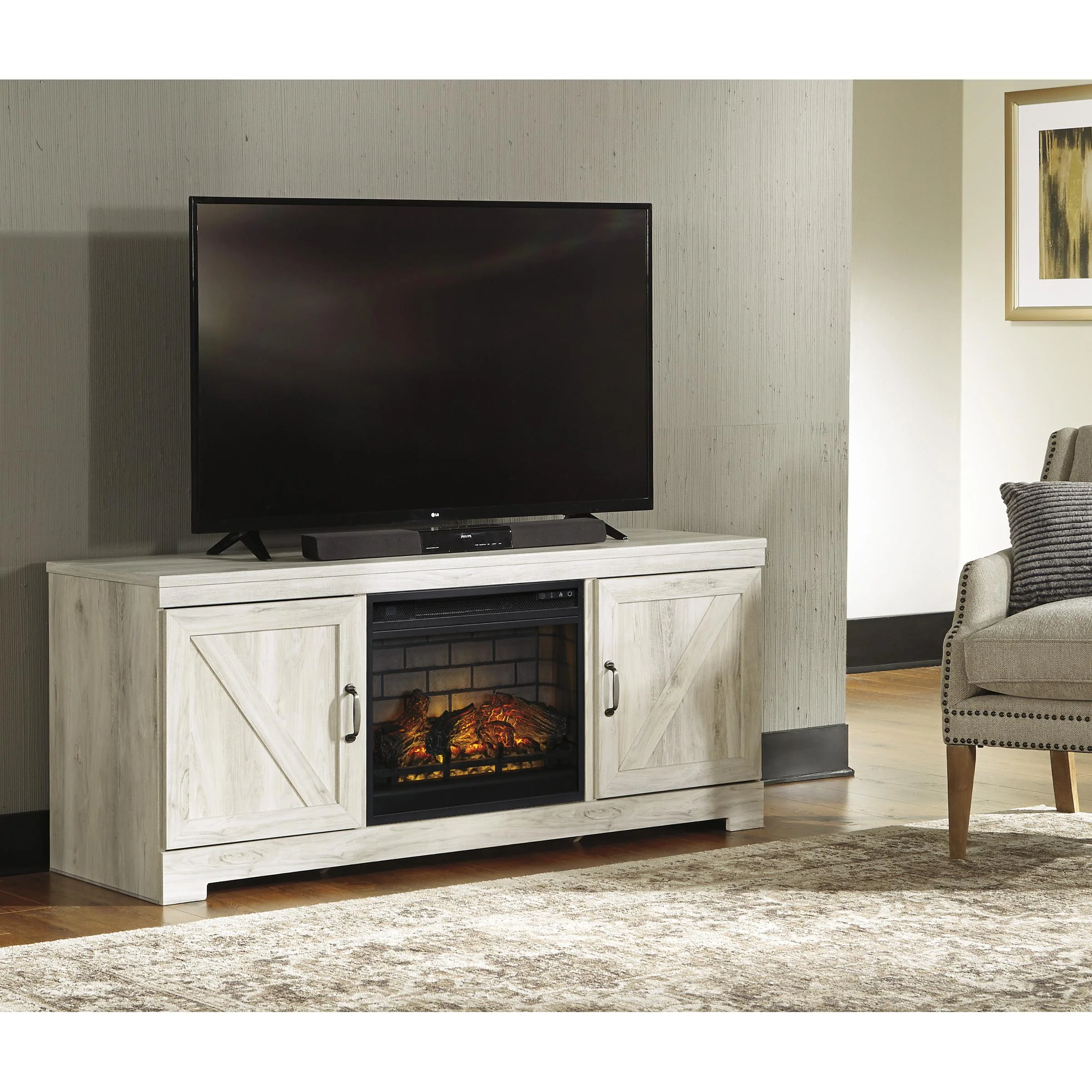 Signature Design by Ashley Bellaby W331W9 63" TV Stand with Electric Fireplace - Image 3