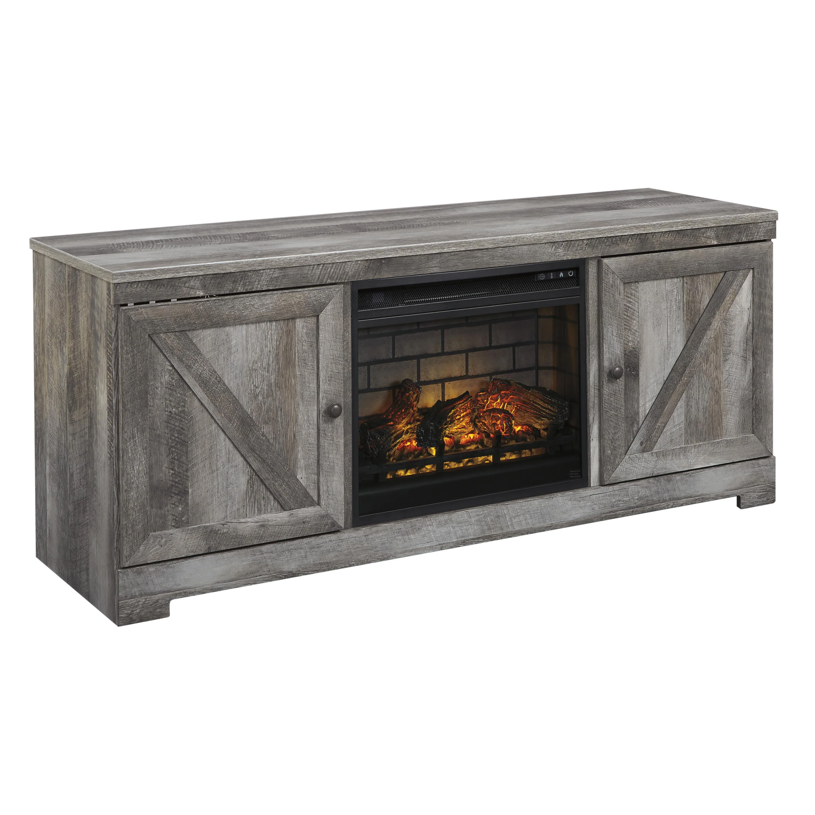 Signature Design by Ashley Wynnlow W440W9 63″ TV Stand with Electric Fireplace