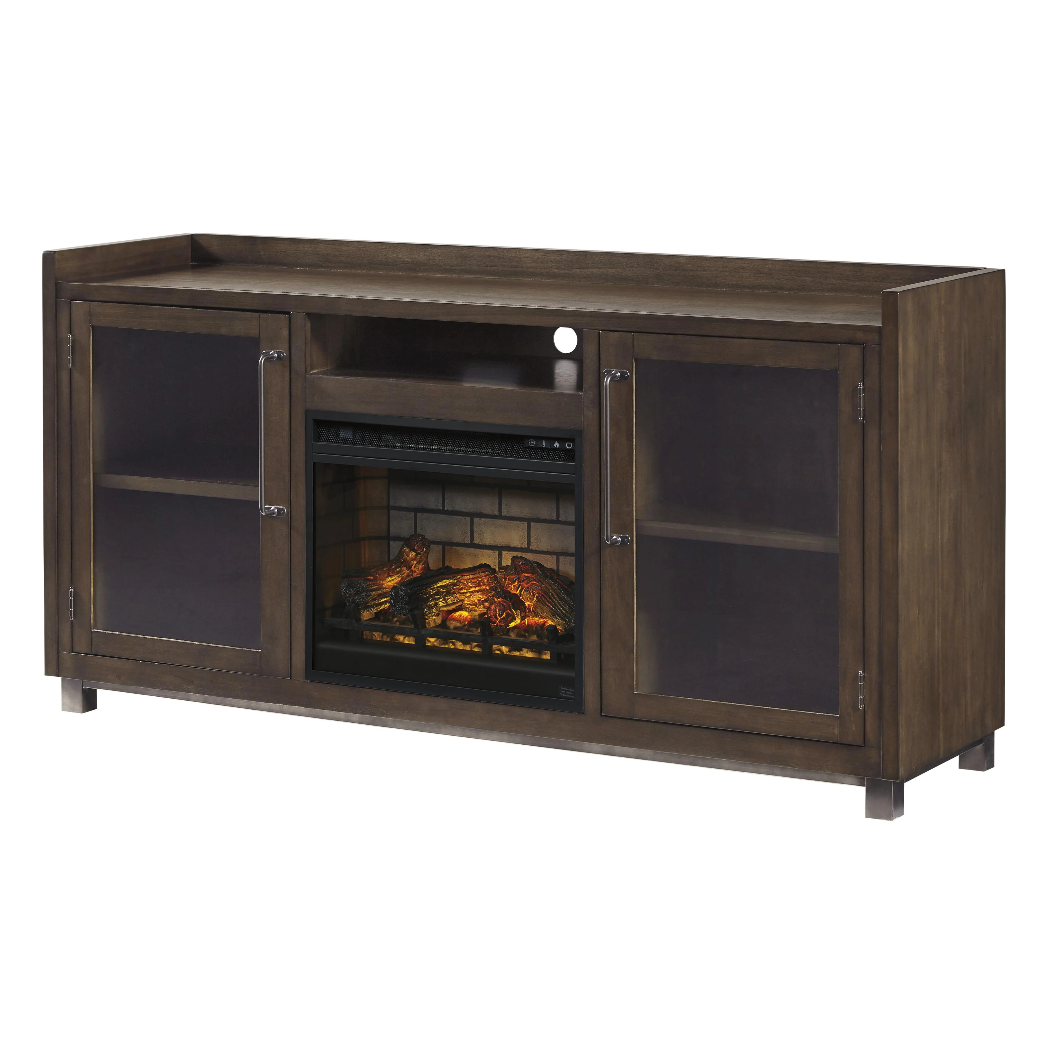 Signature Design by Ashley Starmore W633W5 70″ TV Stand with Electric Fireplace